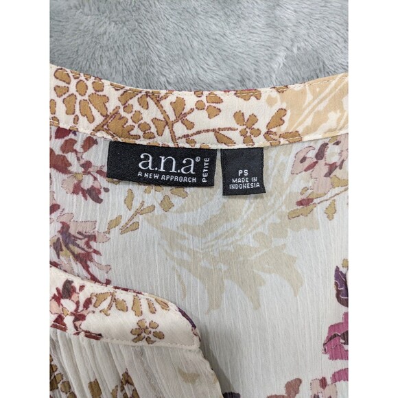 A N.A Women's 3/4 Sleeve Blouse With Tie Waist - Size Petite Small - Picture 3 of 7